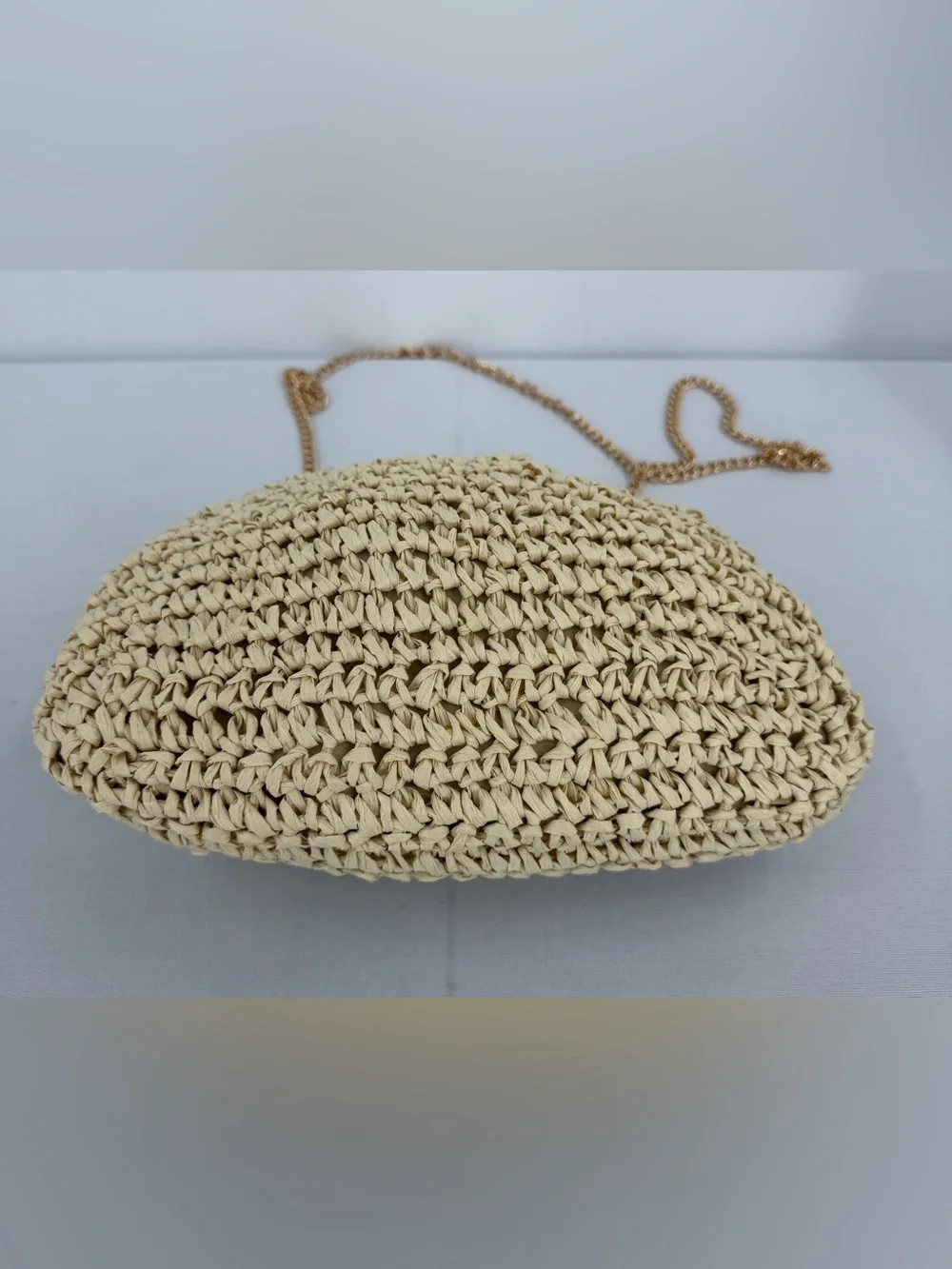 Woven Raffia Crochet Top Handle Crossbody Bag beach vacation resort coastal